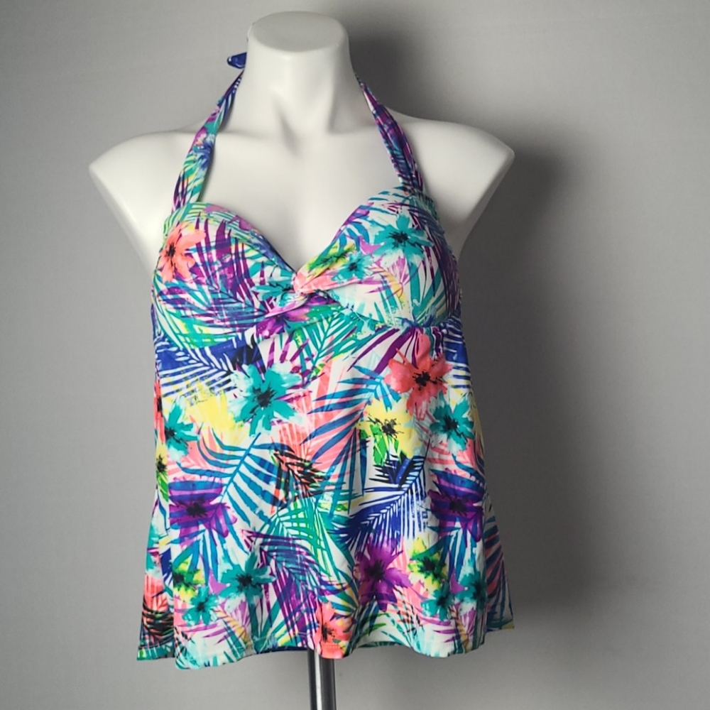 COLLECTIONS BY CATALINA SWIM HALTER TIE BOKINI TOP L/G (12-14)